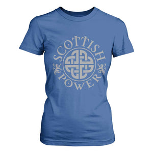 Scottish Power Celtic Knotwork Shield Emblem T Shirt For Women Traditional Tribal Heritage Scottish Pride