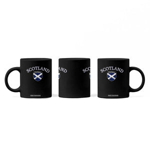 Scotland Football Distressed Shield Saltire Flag Coffee Mug Game Day Sports Soccer Fans