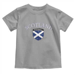 Scotland Football Distressed Shield Saltire Flag Toddler T Shirt Game Day Sports Soccer Fans