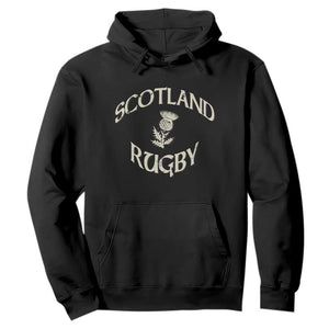 Scotland Rugby Distressed Vintage Traditional Thistle Hoodie Sports Fan Game Day