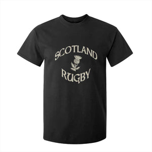Scotland Rugby Distressed Vintage Traditional Thistle T Shirt For Kid Sports Fan Game Day