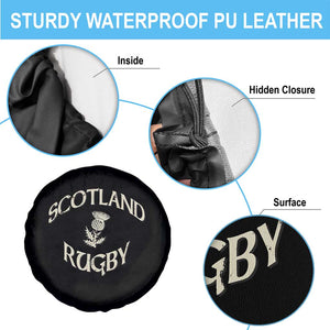 Scotland Rugby Distressed Vintage Traditional Thistle Spare Tire Cover Sports Fan Game Day