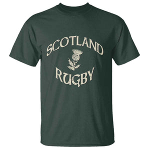 Scotland Rugby Distressed Vintage Traditional Thistle T Shirt Sports Fan Game Day