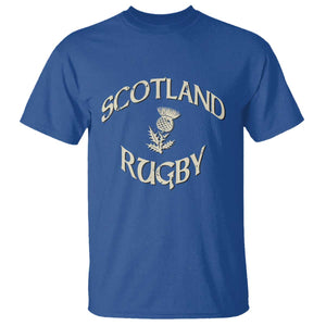 Scotland Rugby Distressed Vintage Traditional Thistle T Shirt Sports Fan Game Day