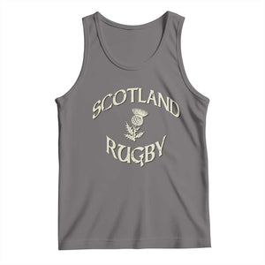 Scotland Rugby Distressed Vintage Traditional Thistle Tank Top Sports Fan Game Day