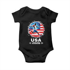 USA Soccer Patriotic Player 2026 Graphic Baby Onesie United States Football Fan Spirit