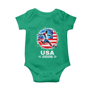 USA Soccer Patriotic Player 2026 Graphic Baby Onesie United States Football Fan Spirit