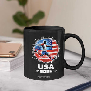 USA Soccer Patriotic Player 2026 Graphic Coffee Mug United States Football Fan Spirit