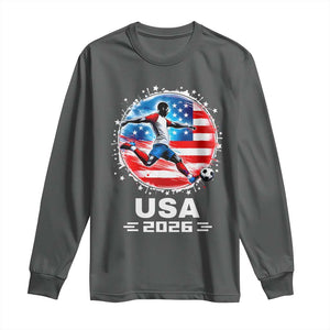 USA Soccer Patriotic Player 2026 Graphic Long Sleeve Shirt United States Football Fan Spirit