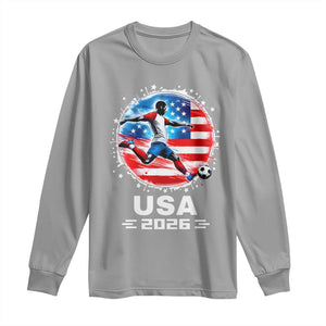 USA Soccer Patriotic Player 2026 Graphic Long Sleeve Shirt United States Football Fan Spirit