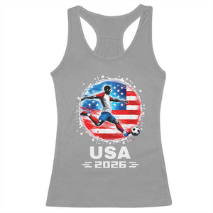 USA Soccer Patriotic Player 2026 Graphic Racerback Tank Top United States Football Fan Spirit