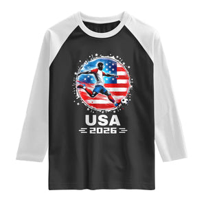 USA Soccer Patriotic Player 2026 Graphic Raglan Shirt United States Football Fan Spirit