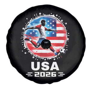 USA Soccer Patriotic Player 2026 Graphic Spare Tire Cover United States Football Fan Spirit