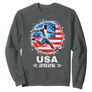 USA Soccer Patriotic Player 2026 Graphic Sweatshirt United States Football Fan Spirit