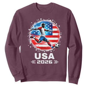 USA Soccer Patriotic Player 2026 Graphic Sweatshirt United States Football Fan Spirit
