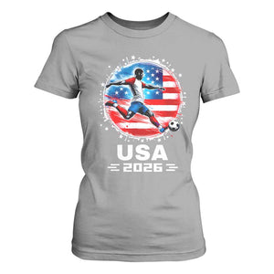 USA Soccer Patriotic Player 2026 Graphic T Shirt For Women United States Football Fan Spirit