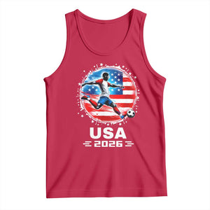 USA Soccer Patriotic Player 2026 Graphic Tank Top United States Football Fan Spirit