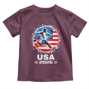 USA Soccer Patriotic Player 2026 Graphic Toddler T Shirt United States Football Fan Spirit