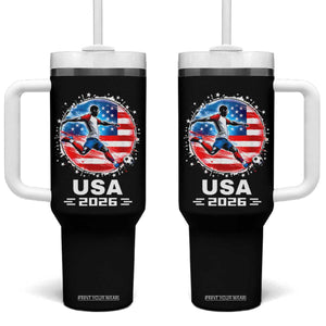 USA Soccer Patriotic Player 2026 Graphic Tumbler With Handle United States Football Fan Spirit