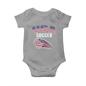 Patriotic USA Soccer Stars and Stripes Graphic Baby Onesie American Football Fan Game Day Spirit