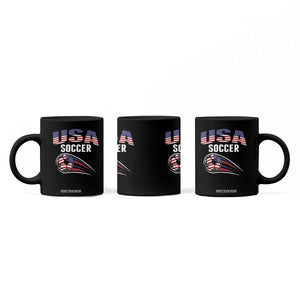 Patriotic USA Soccer Stars and Stripes Graphic Coffee Mug American Football Fan Game Day Spirit