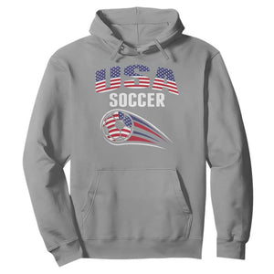 Patriotic USA Soccer Stars and Stripes Graphic Hoodie American Football Fan Game Day Spirit