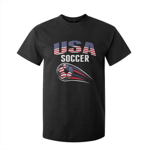 Patriotic USA Soccer Stars and Stripes Graphic T Shirt For Kid American Football Fan Game Day Spirit