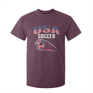 Patriotic USA Soccer Stars and Stripes Graphic T Shirt For Kid American Football Fan Game Day Spirit