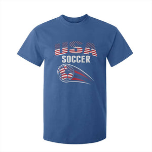Patriotic USA Soccer Stars and Stripes Graphic T Shirt For Kid American Football Fan Game Day Spirit