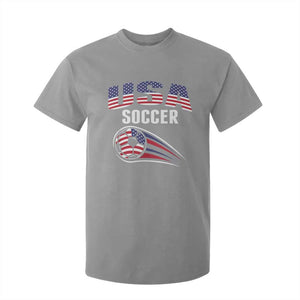 Patriotic USA Soccer Stars and Stripes Graphic T Shirt For Kid American Football Fan Game Day Spirit