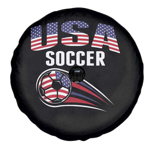 Patriotic USA Soccer Stars and Stripes Graphic Spare Tire Cover American Football Fan Game Day Spirit
