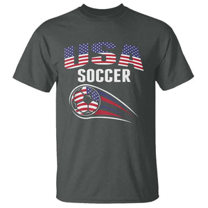 Patriotic USA Soccer Stars and Stripes Graphic T Shirt American Football Fan Game Day Spirit