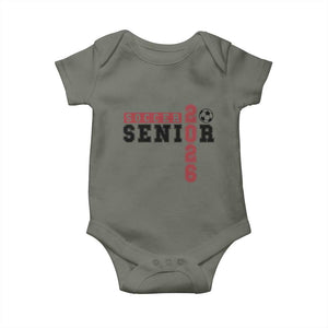 Soccer Senior Class of 2026 Typography Graphic Baby Onesie High School Varsity Athlete Graduation Gift