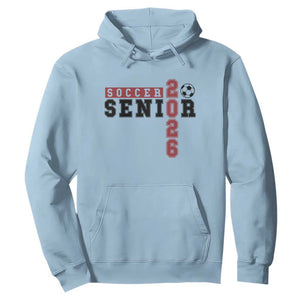 Soccer Senior Class of 2026 Typography Graphic Hoodie High School Varsity Athlete Graduation Gift