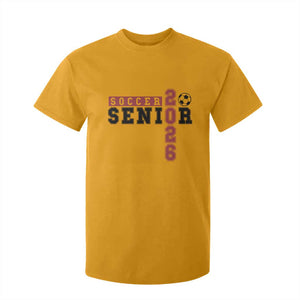 Soccer Senior Class of 2026 Typography Graphic T Shirt For Kid High School Varsity Athlete Graduation Gift