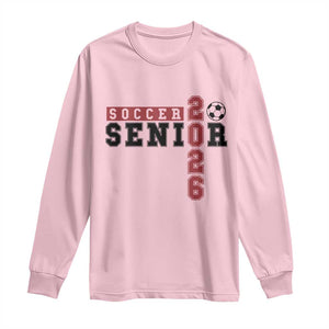Soccer Senior Class of 2026 Typography Graphic Long Sleeve Shirt High School Varsity Athlete Graduation Gift