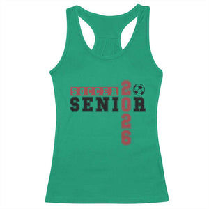 Soccer Senior Class of 2026 Typography Graphic Racerback Tank Top High School Varsity Athlete Graduation Gift