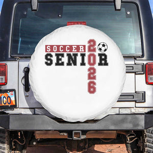 Soccer Senior Class of 2026 Typography Graphic Spare Tire Cover High School Varsity Athlete Graduation Gift
