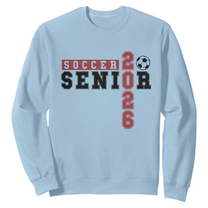 Soccer Senior Class of 2026 Typography Graphic Sweatshirt High School Varsity Athlete Graduation Gift