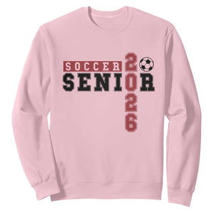 Soccer Senior Class of 2026 Typography Graphic Sweatshirt High School Varsity Athlete Graduation Gift