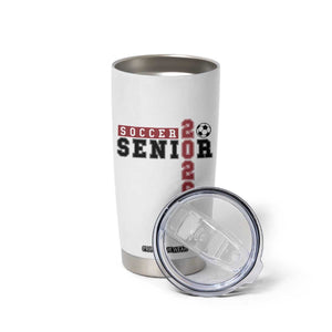 Soccer Senior Class of 2026 Typography Graphic Tumbler Cup High School Varsity Athlete Graduation Gift