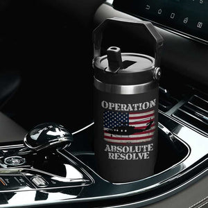 Operation Absolute Resolve Flip Straw Tumbler US Military Extraction Mission American Flag TS02 Print Your Wear