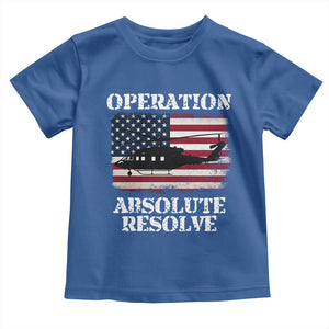 Operation Absolute Resolve Toddler T Shirt US Military Extraction Mission American Flag TS02 Royal Blue Print Your Wear