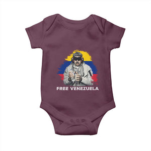 Free Venezuela Maduro Baby Onesie Political Satire TS02 Maroon Print Your Wear