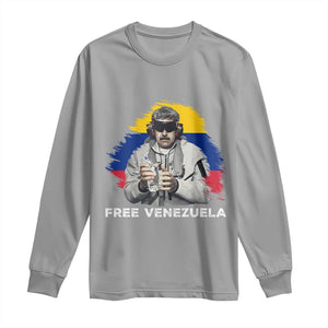 Free Venezuela Maduro Long Sleeve Shirt Political Satire TS02 Sport Gray Print Your Wear