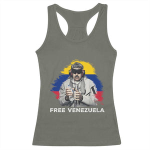 Free Venezuela Maduro Racerback Tank Top Political Satire TS02 Military Green Print Your Wear