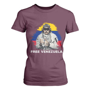 Free Venezuela Maduro T Shirt For Women Political Satire TS02 Maroon Print Your Wear