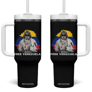Free Venezuela Maduro Tumbler With Handle Political Satire TS02 One Size: 40 oz Black Print Your Wear