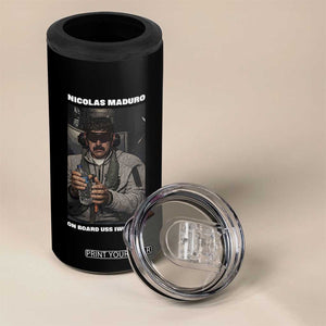 Maduro Captured Meme 4 in 1 Can Cooler Tumbler On Board USS Iwo Jima Political Satire TS02 Print Your Wear