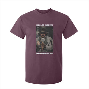 Maduro Captured Meme T Shirt For Kid On Board USS Iwo Jima Political Satire TS02 Maroon Print Your Wear